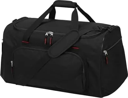 LONALIA 55L Grand Sac de Sport Homme - Sac de Fitness Homme, Sac de Voyage pour Gym, Weekend - Noir