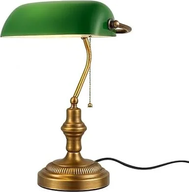 BARCELONA LED Lampe De Bureau Banquier Vintage E27 Verte Classique