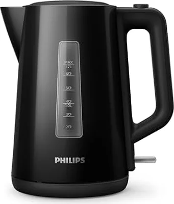Philips Bouilloire Électrique 3000, 1,7L, Ébullition rapide, Noir
