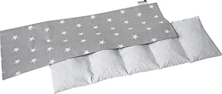 Medi Partners Bouillotte Noyau de Cerise Micro-onde Coussin Chauffant Micro Onde noyaux de cerise 60x20cm 800g 100% coton 5 Chambres par le froid Taie d'oreiller amovible (Étoiles)