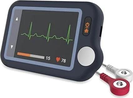 ViATOM Appareil ECG Portable – ECG Palmare de Poche avec Bluetooth – Moniteur ECG 30s/60s/5min – Affichage en Temps Réel – Mémoire Illimitée sur Smartphone & PC – Usage Domestique