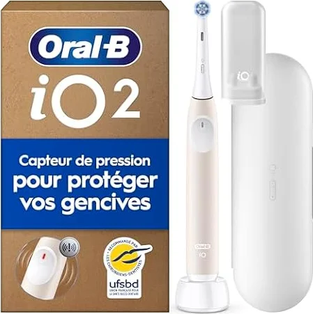 Oral-B Brosse à Dents Electrique iO 2 avec 1 Brossette de Rechange, Rose