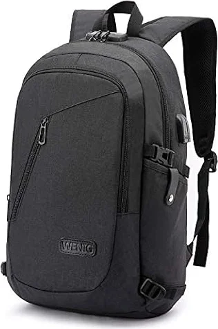 Antivol Sac à Dos Ordinateur Portable 15.6 Pouces Homme Imperméable avec USB Charging Port Sac à Dos D'affaires Sac a Dos PC Portable pour Loisirs/Affaire/Scolaire Noir