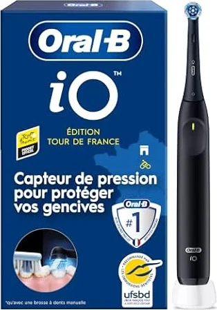 Oral-B Brosse à Dents Electrique iO 2, 1 Brossette de Rechange, Noire