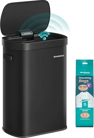 SONGMICS Poubelle de Cuisine Automatique, 50 L, Acier