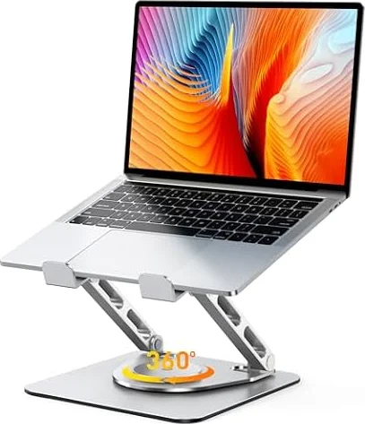 Glangeh Support Ordinateur Portable Bureau Rotatif 360° Réglable Ventilé