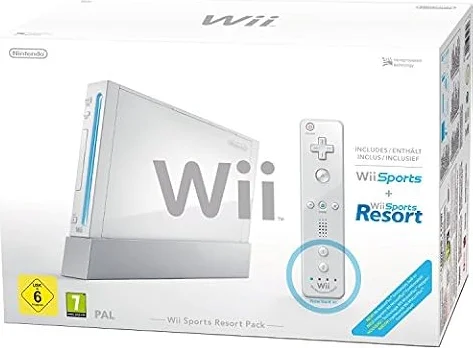 Nintendo Console Wii blanche + Jeux Wii Sports + Wii Sports Resort