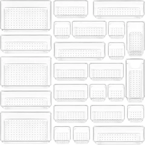 Vtopmart Organisateu Tiroir, Rangement Tiroir, 4 Tailles, 25 Pièces