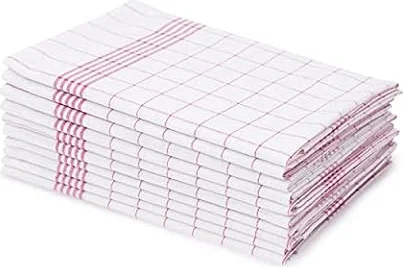 Amago - Torchons (Lot de 10), 50 x 70 cm - Rouge