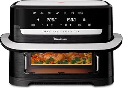Moulinex - Easy Fry Dual Flex air fryer - 7 programmes - 9 L - Noir