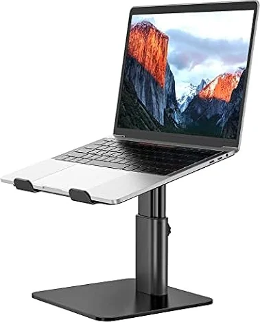 BESIGN LSX6N Support Ordinateur Portable, Support Ergonomique pour Laptop, Support Aluminium pour Ordinateur Portable Compatible avec 10 à 15.6 Pouces, Noir