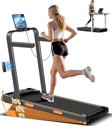 LONTEK 3.0HP Tapis de Marche Pliable Inclinable,Accoudoirs Réglables