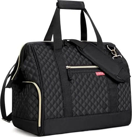 Lekesky Sac de Voyage Moyen pour Femme 43L Léger Sac Weekend Femme Sac de Sport pour Cabine Avion Sac Maternité, Grande Ouverture