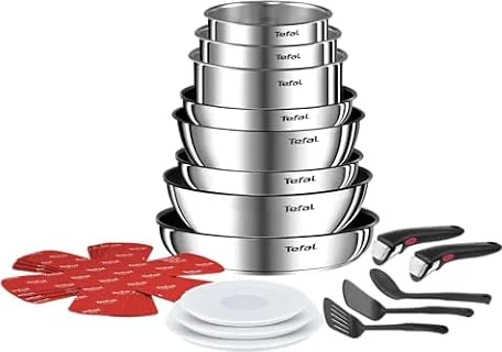 Tefal - Ingenio Emotion Batterie de cuisine Acier Inoxydable - 20 pièces