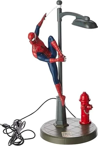 Lampe de Bureau Spiderman - Officielle, Lumière de Table Disney, Projecteur Marvel Streetlight Spider Man, Cadeau pour Fans du Multivers