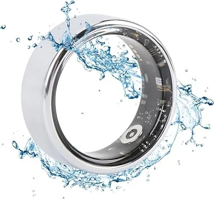 Anneau Intelligent, Anneau de Suivi de Forme Physique, Suivi de santé Sportif sans Fil avec Application, Suivi d'activité Bluetooth pour Hommes et (Taille 11 (diamètre intérieur