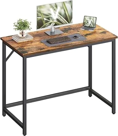 VASAGLE Bureau d'Ordinateur, Table, 100 x 50 x 75 cm, Cadre en Acier