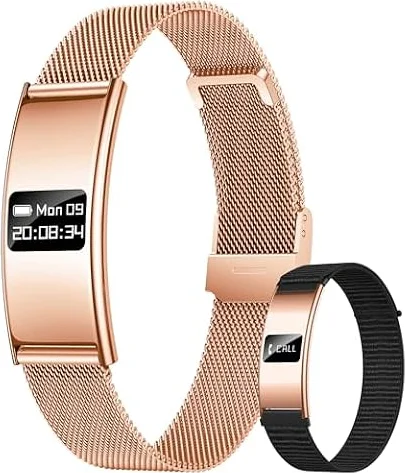 Bracelet Connectée Femme Fitness Tracker: Bracelet Montre Connectée avec Rappel d'appel Santé Moniteur Sommeil Fréquence Cardiaque HRV SpO2 Fonction Féminine 5ATM Etanche Sport Montre pour Android iOS