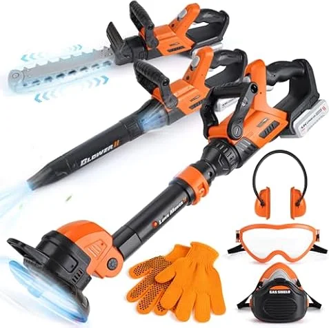 Outils de Jardin pour Enfants 3 en 1 -Rotofil Enfant,Tronconneuse,Souffleur