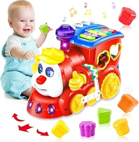 Jouet Enfant 1 an Garcon Fille Train Rouge Jouet Bebe 6 9 12 18 Mois